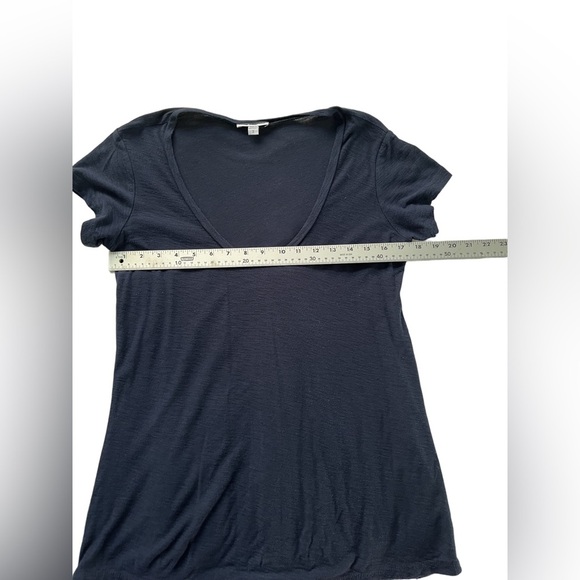 James Perse Navy Blue Slub Tee Size 2 - Picture 5 of 9